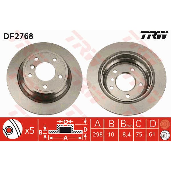 Слика на Кочионен диск TRW DF2768