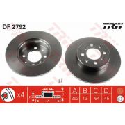 Слика 1 на кочионен диск TRW DF2792