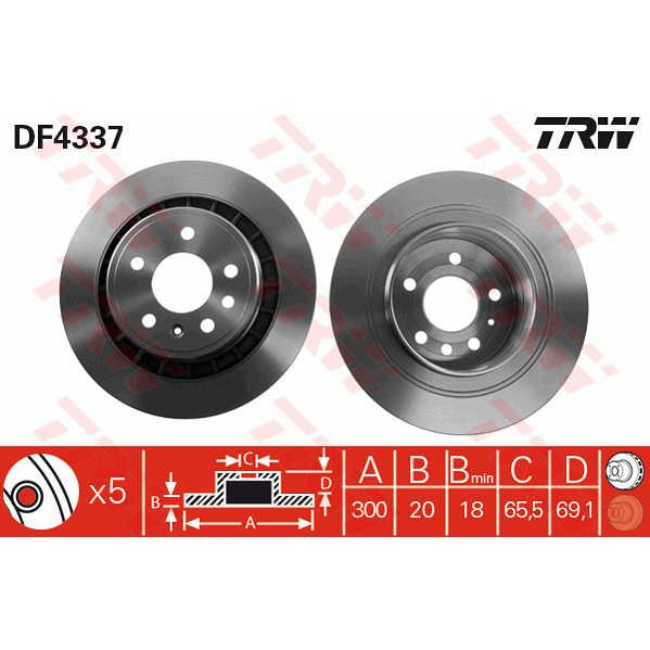 Слика на Кочионен диск TRW DF4337