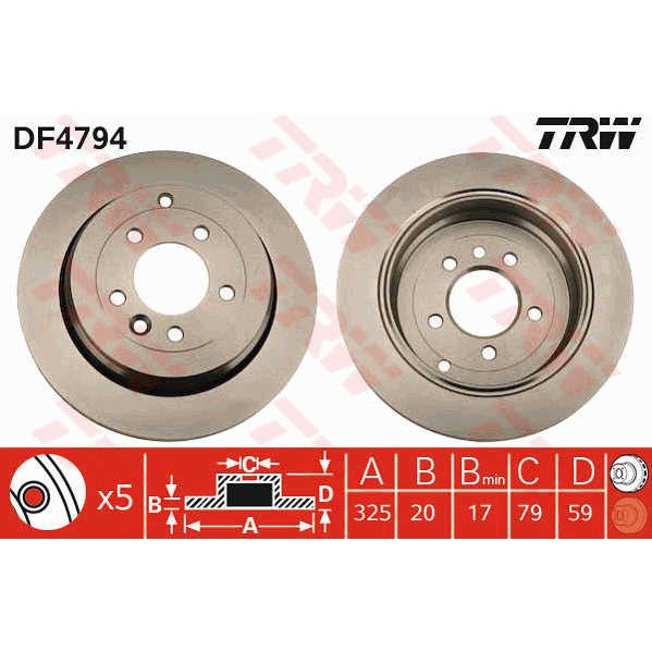 Слика на Кочионен диск TRW DF4794