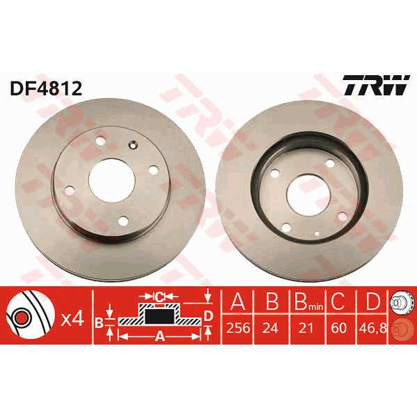 Слика на Кочионен диск TRW DF4812