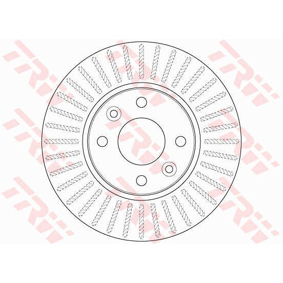 Слика на кочионен диск TRW DF6186 за Renault Kangoo (KW0-1) 1.6 16V  Hi-Flex - 106 коњи Бензин/Етанол