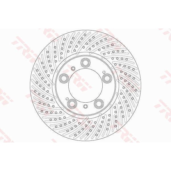 Слика на кочионен диск TRW DF6212S за Porsche 911 (997) 3.8 Carrera S - 385 коњи бензин