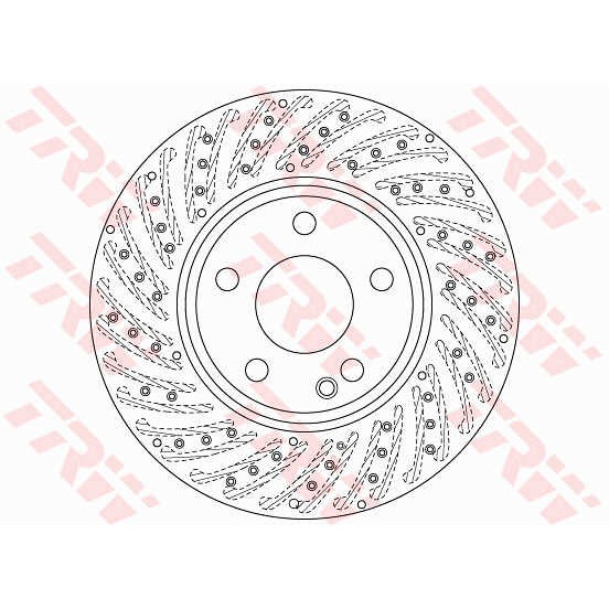 Слика на кочионен диск TRW DF6262S за Mercedes B-Class (w246) B 200 CDI (246.201) - 136 коњи дизел