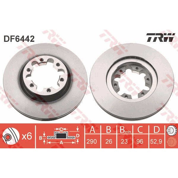 Слика на Кочионен диск TRW DF6442