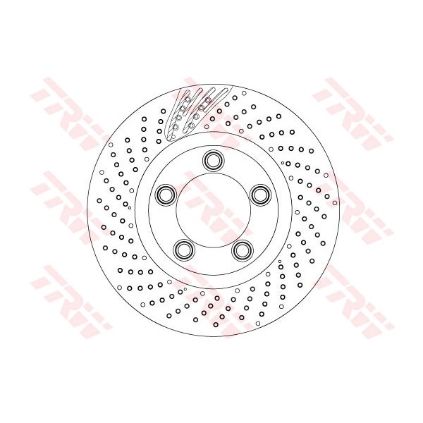 Слика на кочионен диск TRW DF6542S за Porsche 911 (991) 3.4 Carrera 4 - 350 коњи бензин