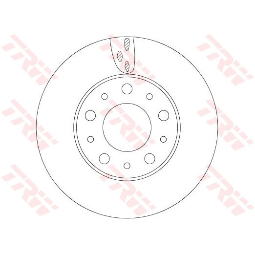 Слика на кочионен диск TRW DF6918S за Citroen Jumper Platform 2.2 HDi 100 - 101 коњи дизел