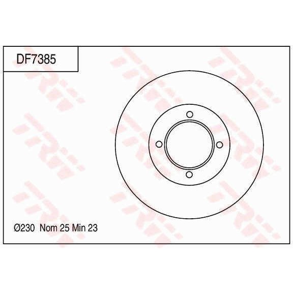 Слика на Кочионен диск TRW DF7385