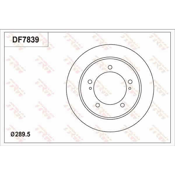 Слика на кочионен диск TRW DF7839 за Suzuki Jimny (FJ) 1.3 - 86 коњи бензин