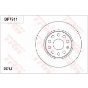 Слика 1 на кочионен диск TRW DF7911