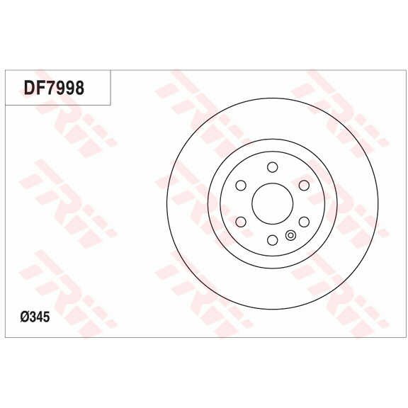 Слика на кочионен диск TRW DF7998 за CADILLAC SRX 3.0 AWD - 269 коњи бензин