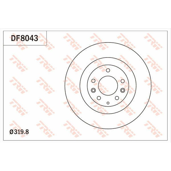 Слика на кочионен диск TRW DF8043 за Mazda CX-7 (ER) 2.3 MZR DISI Turbo - 258 коњи бензин