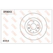 Слика 1 на кочионен диск TRW DF8043