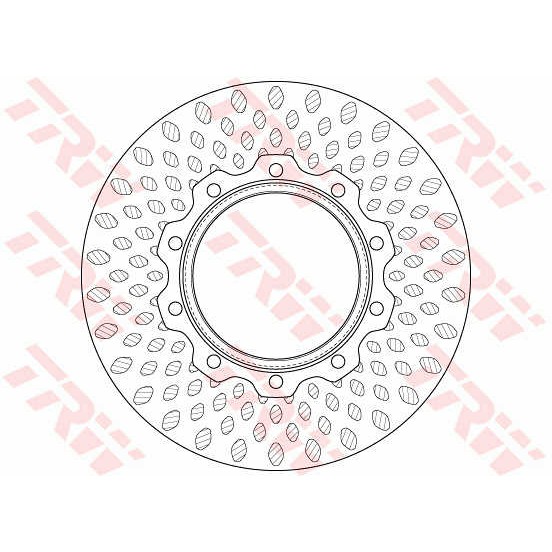 Слика на кочионен диск TRW PROEQUIP DF5019S за камион MAN TGA 33.480 FDC-TM, FDRC-TM, FD-TM - 480 коњи дизел