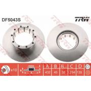 Слика 1 $на Кочионен диск TRW PROEQUIP DF5043S