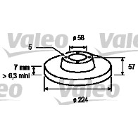 Слика на Кочионен диск VALEO 186140