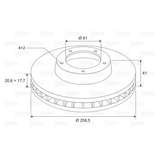 Слика на кочионен диск VALEO 186208 за Renault Megane 1 (BA0-1) 1.9 dTi (BA08, BA0N) - 98 коњи дизел