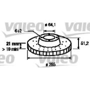 Слика 1 $на Кочионен диск VALEO 186235