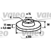 Слика 1 $на Кочионен диск VALEO 186240