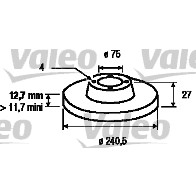 Слика на Кочионен диск VALEO 186242