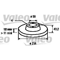 Слика на Кочионен диск VALEO 186299