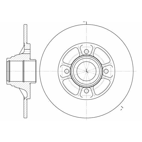 Слика на кочионен диск WOKING D6075.00 за Renault Clio 2 1.2 16V (BB05, BB0W, BB11, BB27, BB2T, BB2U, BB2V, CB05...) - 75 коњи бензин