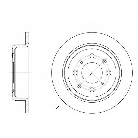 Слика на кочионен диск WOKING D6083.00 за Rover 25 (RF) 2.0 iDT - 101 коњи дизел