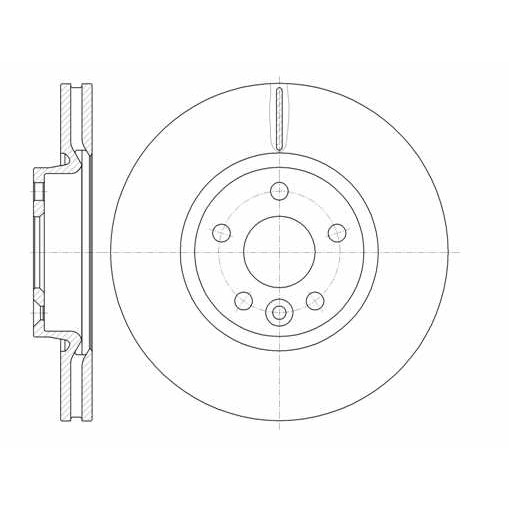 Слика на кочионен диск WOKING D61019.10 за Volvo V60 2.0 D4 - 190 коњи дизел