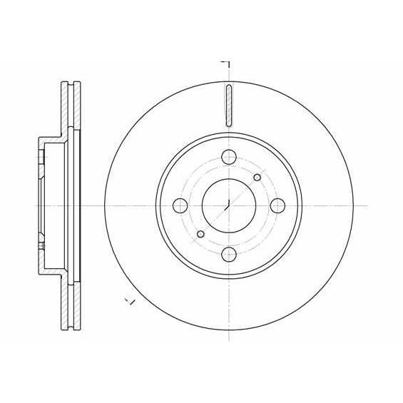 Слика на кочионен диск WOKING D6635.10 за Toyota Yaris (P1) 1.4 D-4D - 75 коњи дизел