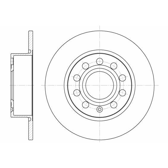 Слика на кочионен диск WOKING D6649.00 за VW Caddy 3 Estate 2.0 SDI - 70 коњи дизел