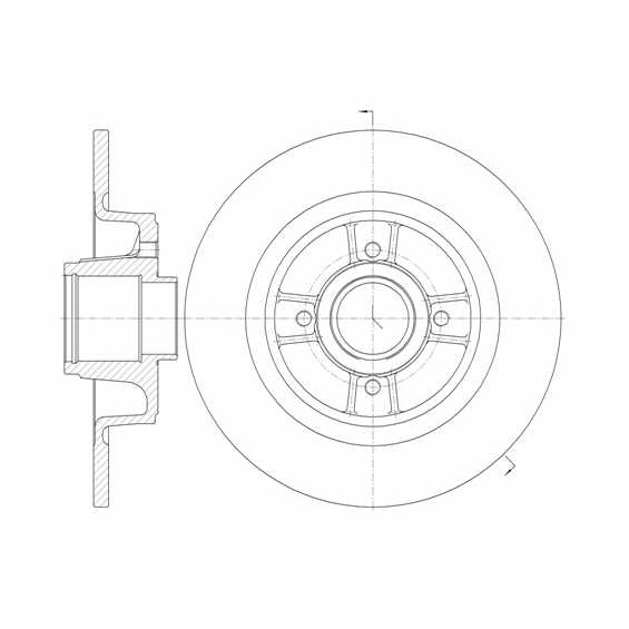 Слика на кочионен диск WOKING D6698.00 за Renault Megane 1 (BA0-1) 1.9 dTi (BA1U) - 80 коњи дизел