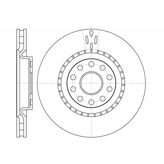 Слика на кочионен диск WOKING D6856.10 за Lancia Thesis (841AX) 2.4 JTD - 163 коњи дизел