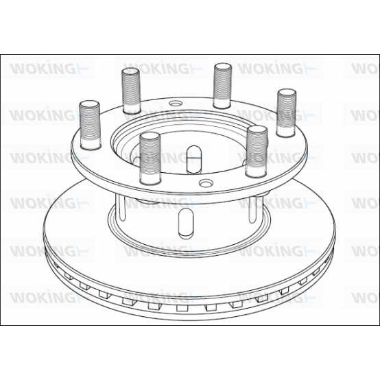 Слика на Кочионен диск WOKING Heavy Duty Brake Disc NSA1001.20