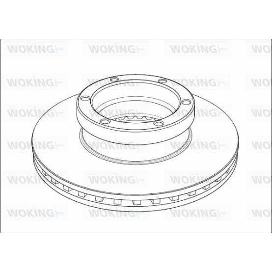 Слика на Кочионен диск WOKING Heavy Duty Brake Disc NSA1004.20