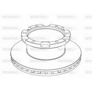 Слика 1 $на Кочионен диск WOKING Heavy Duty Brake Disc NSA1036.20