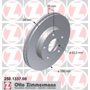 Слика 1 $на Кочионен диск ZIMMERMANN 250.1337.00