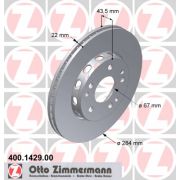 Слика 1 на кочионен диск ZIMMERMANN 400.1429.00