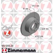 Слика 1 $на Кочионен диск ZIMMERMANN COAT Z 100.1205.20