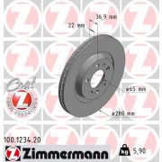 Слика 1 на кочионен диск ZIMMERMANN COAT Z 100.1234.20