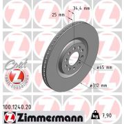 Слика 1 $на Кочионен диск ZIMMERMANN COAT Z 100.1240.20