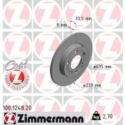 Слика 1 на кочионен диск ZIMMERMANN COAT Z 100.1248.20