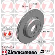 Слика 1 $на Кочионен диск ZIMMERMANN COAT Z 150.3461.20