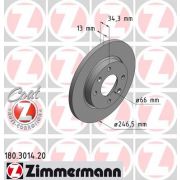 Слика 1 $на Кочионен диск ZIMMERMANN COAT Z 180.3014.20
