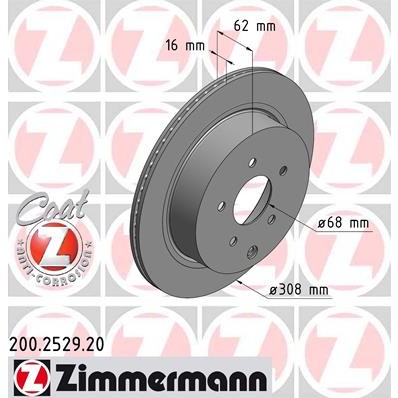 Слика на Кочионен диск ZIMMERMANN COAT Z 200.2529.20