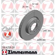 Слика 1 $на Кочионен диск ZIMMERMANN COAT Z 230.6259.20