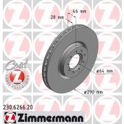 Слика 1 $на Кочионен диск ZIMMERMANN COAT Z 230.6266.20