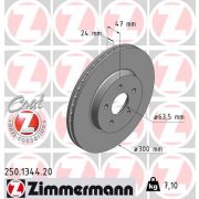 Слика 1 на кочионен диск ZIMMERMANN COAT Z 250.1344.20