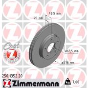 Слика 1 на кочионен диск ZIMMERMANN COAT Z 250.1352.20