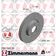 Слика 1 на кочионен диск ZIMMERMANN COAT Z 250.1365.20
