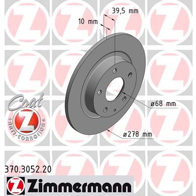 Слика на Кочионен диск ZIMMERMANN COAT Z 370.3052.20